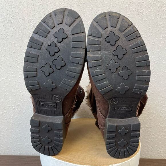 JustFab Faux Leather and Fur Lined Booties Size 8 EUC - Picture 7 of 8